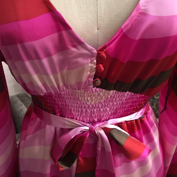 BCBG Pink Multi Stripe Blouse - Picture 4 of 8